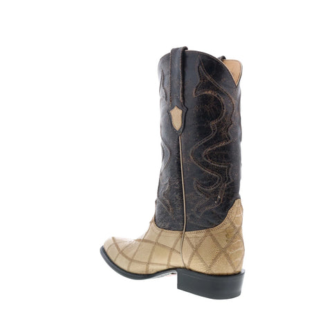 Wild West Ostrich Leg Boots XXX-Toe 601911 Mens Brown Cowboy Western Boots