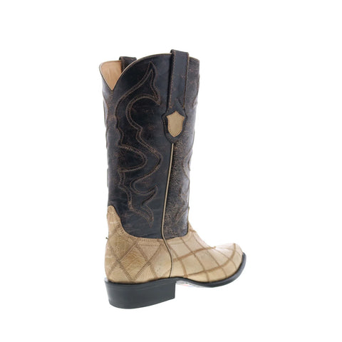 Wild West Ostrich Leg Boots XXX-Toe 601911 Mens Brown Cowboy Western Boots