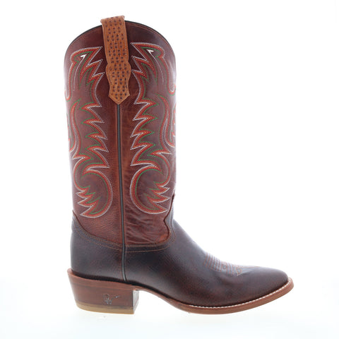 Outlaw Snip Toe 60206 Mens Brown Leather Slip On Western Boots