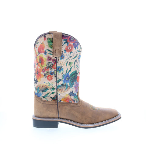 Smoky Mountain Boots Blossom Square Toe 6024 Womens Brown Western Boots
