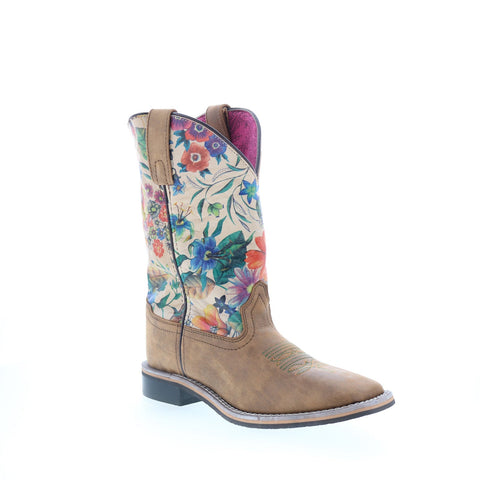 Smoky Mountain Boots Blossom Square Toe 6024 Womens Brown Western Boots