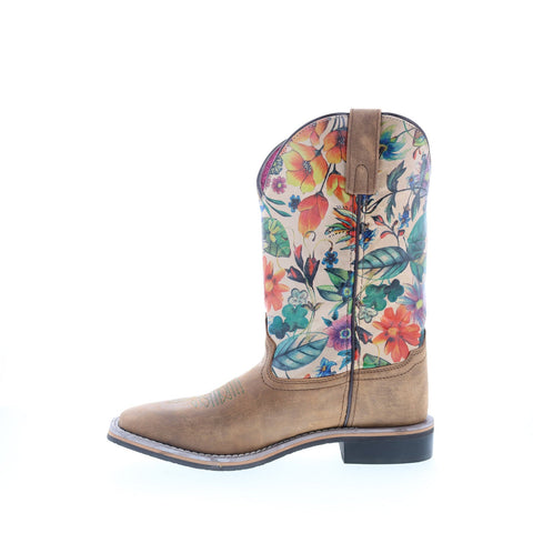 Smoky Mountain Boots Blossom Square Toe 6024 Womens Brown Western Boots