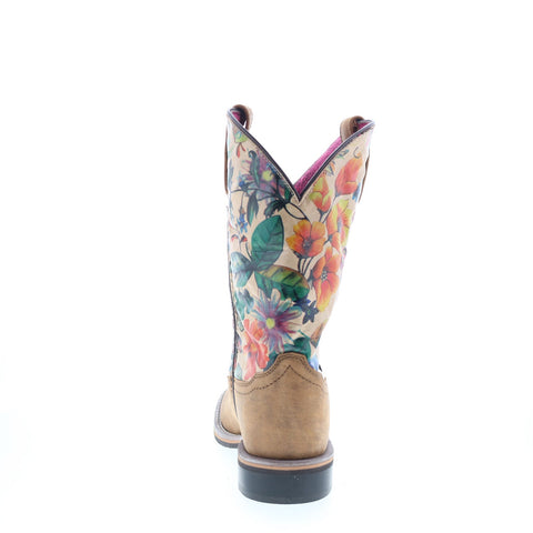 Smoky Mountain Boots Blossom Square Toe 6024 Womens Brown Western Boots