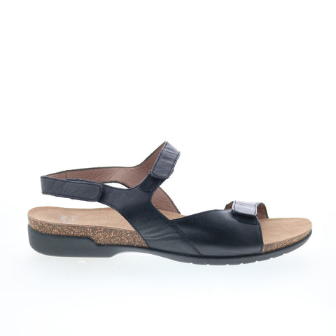 Dansko Ronda 6027-470200 Womens Black Leather Strap Sandals Shoes