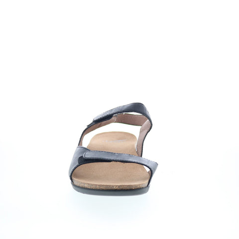 Dansko Ronda 6027-470200 Womens Black Leather Strap Sandals Shoes
