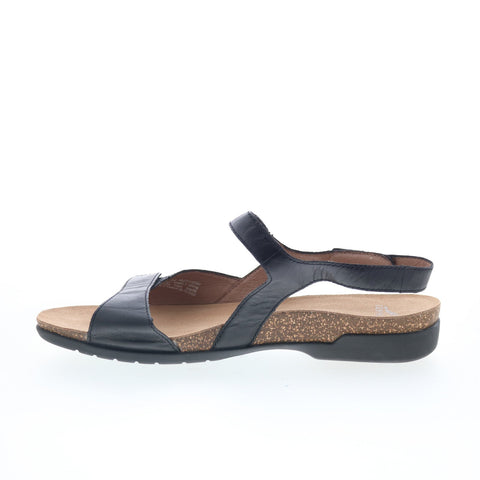 Dansko Ronda 6027-470200 Womens Black Leather Strap Sandals Shoes