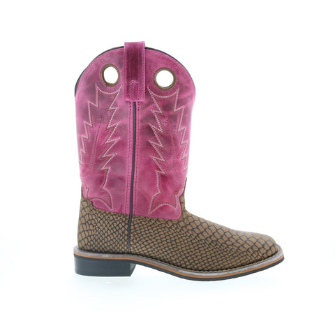 Smoky Mountain Boots Viper 6029 Womens Brown Leather Slip On Western Boots