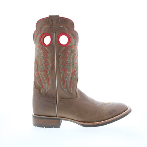 Outlaw Snip Toe 60301 Mens Brown Leather Slip On Western Boots