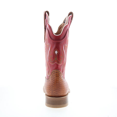 Outlaw Snip Toe 60302 Mens Brown Leather Slip On Western Boots