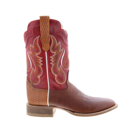 Outlaw Snip Toe 60302 Mens Brown Leather Slip On Western Boots