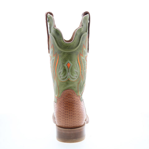 Outlaw Snip Toe 60303 Mens Brown Leather Slip On Western Boots