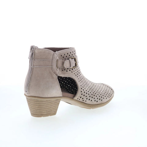 Earth Marietta Seren 603142W-1SDE Womens Gray Suede Ankle & Booties Boots