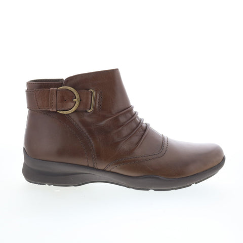 Earth Tahoe 60324OWW Womens Brown Wide Leather Zipper Casual Dress Boots