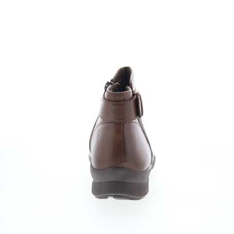 Earth Tahoe 60324OWW Womens Brown Wide Leather Zipper Casual Dress Boots