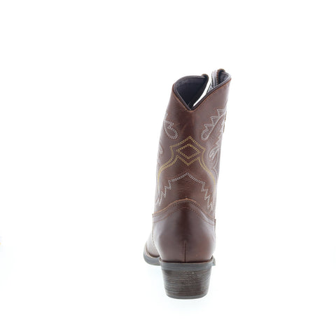 Smoky Mountain Boots Grove 6033 Womens Brown Leather Slip On Western Boots