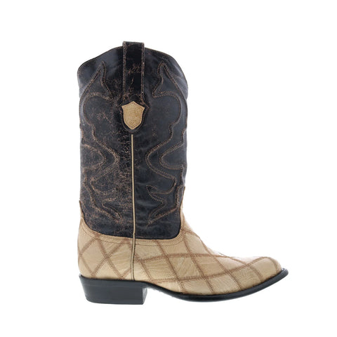 Wild West Ostrich Leg Boots XXX-Toe 603511 Mens Brown Cowboy Western Boots