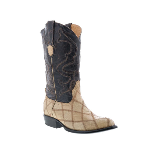 Wild West Ostrich Leg Boots XXX-Toe 603511 Mens Brown Cowboy Western Boots