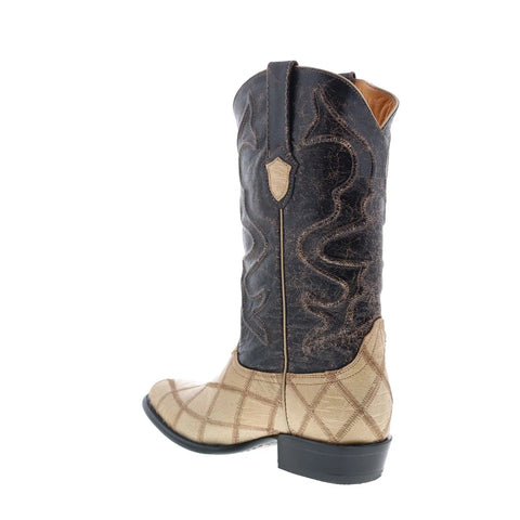 Wild West Ostrich Leg Boots XXX-Toe 603511 Mens Brown Cowboy Western Boots