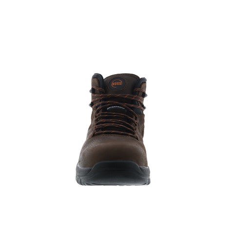 Hoss Lorne Soft Toe 60473 Mens Brown Wide Leather Work & Safety Boots