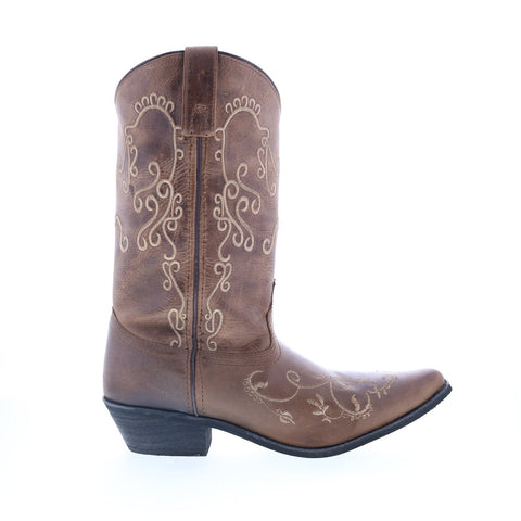 Smoky Mountain Boots Mailyn 6054 Womens Brown Leather Slip On Western Boots