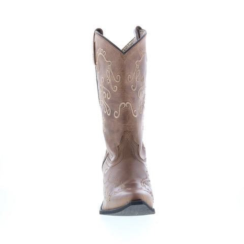 Smoky Mountain Boots Mailyn 6054 Womens Brown Leather Slip On Western Boots