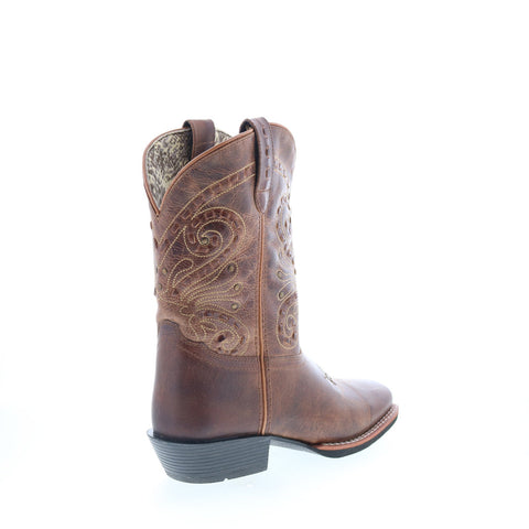 Smoky Mountain Boots  Shelby Leather Square Toe Womens Brown Wide Boots