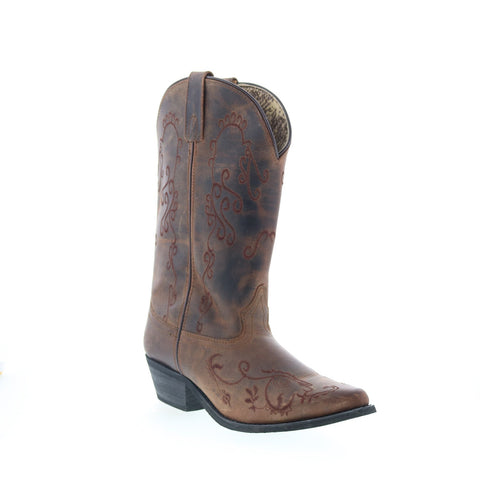 Smoky Mountain Boots Jolene 6072 Womens Brown Wide Leather Western Boots