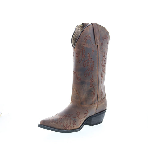 Smoky Mountain Boots Jolene 6072 Womens Brown Wide Leather Western Boots