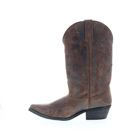 Smoky Mountain Boots Jolene 6072 Womens Brown Wide Leather Western Boots