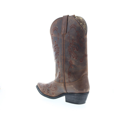 Smoky Mountain Boots Jolene 6072 Womens Brown Wide Leather Western Boots