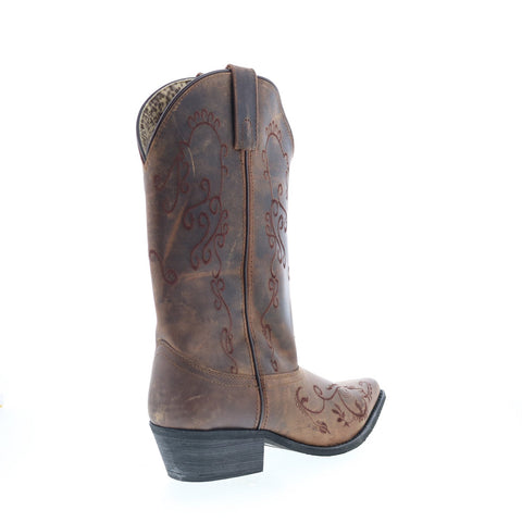 Smoky Mountain Boots Jolene 6072 Womens Brown Wide Leather Western Boots