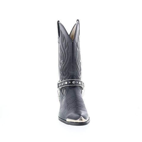 Smoky Mountain Boots Charlotte 6075 Womens Black Leather Slip On Western Boots