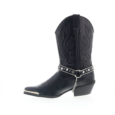 Smoky Mountain Boots Charlotte 6075 Womens Black Leather Slip On Western Boots