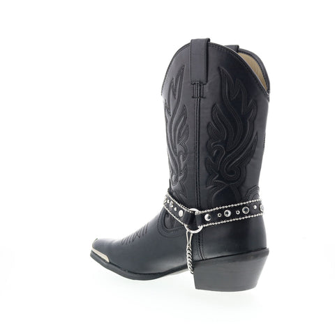 Smoky Mountain Boots Charlotte 6075 Womens Black Leather Slip On Western Boots