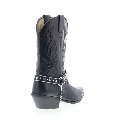 Smoky Mountain Boots Charlotte 6075 Womens Black Leather Slip On Western Boots