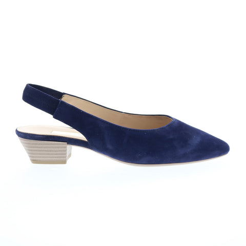 Gabor 61-530-16 Womens Blue Slip On Slingback Heels Shoes