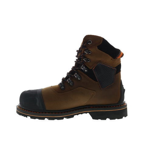 Hoss Range Soft Toe 61172 Mens Brown Wide Leather Work & Safety Boots