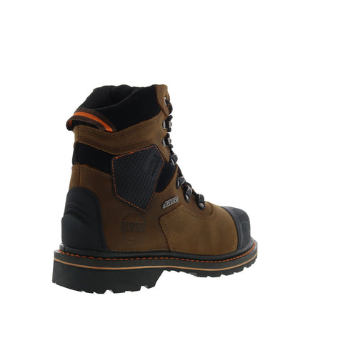 Hoss Range Soft Toe 61172 Mens Brown Wide Leather Work & Safety Boots