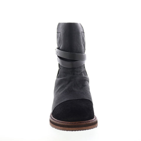 Diba True Copper Tail 61420 Womens Black Leather Slip On Ankle & Booties Boots