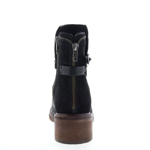 Diba True Copper Tail 61420 Womens Black Leather Slip On Ankle & Booties Boots