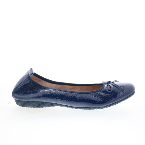 La Ballerina 6192-2B Womens Blue Leather Slip On Ballet Flats Shoes