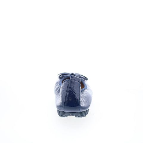 La Ballerina 6192-2B Womens Blue Leather Slip On Ballet Flats Shoes