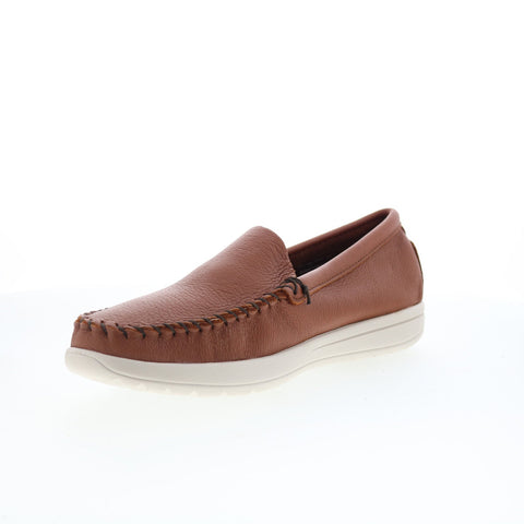 Minnetonka Discover Moose Mens Brown Loafers & Slip Ons Moccasin Shoes
