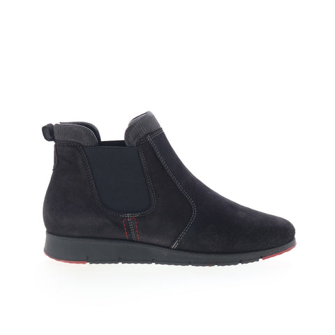 Marko Asfalto 622040 Womens Black Suede Slip On Chelsea Boots