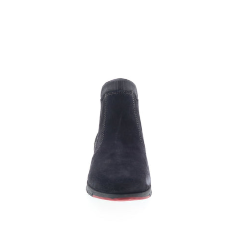Marko Asfalto 622040 Womens Black Suede Slip On Chelsea Boots