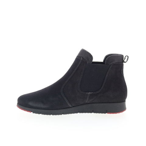 Marko Asfalto 622040 Womens Black Suede Slip On Chelsea Boots