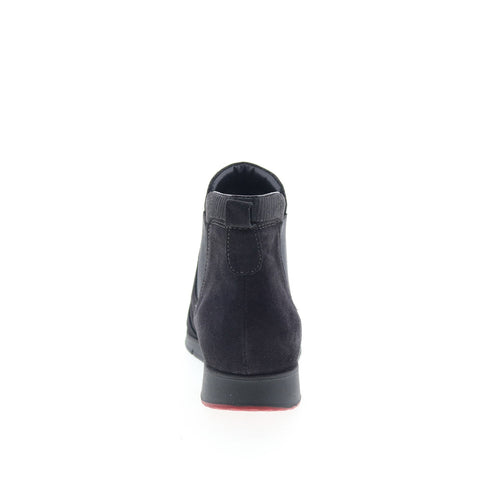 Marko Asfalto 622040 Womens Black Suede Slip On Chelsea Boots