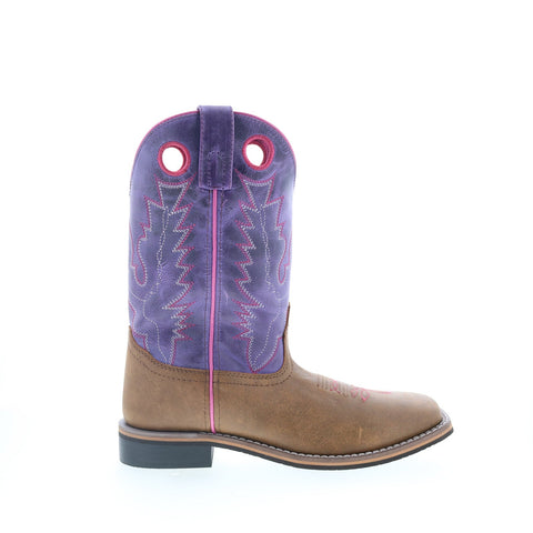 Smoky Mountain Boots Tracie 6220 Womens Brown Leather Slip On Western Boots