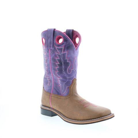 Smoky Mountain Boots Tracie 6220 Womens Brown Leather Slip On Western Boots