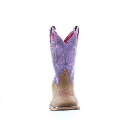 Smoky Mountain Boots Tracie 6220 Womens Brown Leather Slip On Western Boots